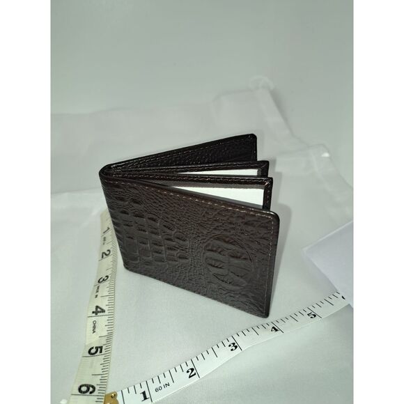 GET BOTH Red & Black Alligator minimalist fold-over Credit Card Cash Wallet - Picture 4 of 10